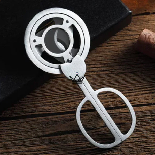 Ciseaux Coupe Cigare 3 lames COHIBA - BLADE triple ciseau argent