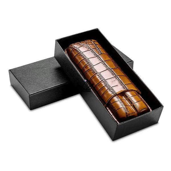 Etui 2 cigares en cuir - Dual Cortez - - etui cigare - Cadeau, Noël, Anniversaire, Original - Atelier Atypique