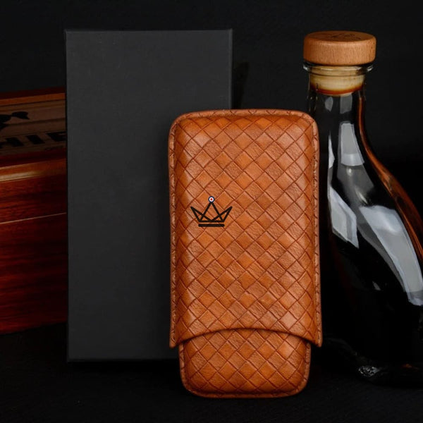 Etui à cigare de voyage cuir COHIBA - GRID - - Etui à cigare - Cadeau, Noël, Anniversaire, Original - Atelier Atypique