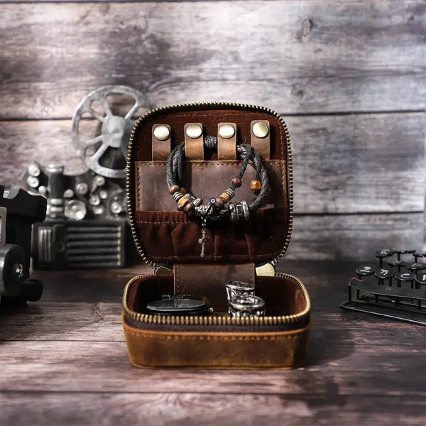 Customizable Leather Jewelry Box – Voyageur Nova – 3/7