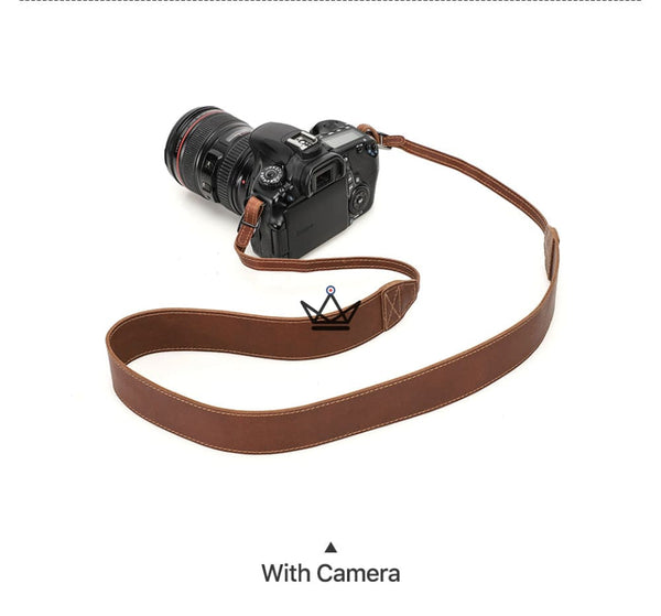 Sangle en Cuir pour Appareil Photo Personnalisable - Voyageur Nomade - - sangle personnalisable - Cadeau, Noël, Anniversaire, Original - Atelier Atypique