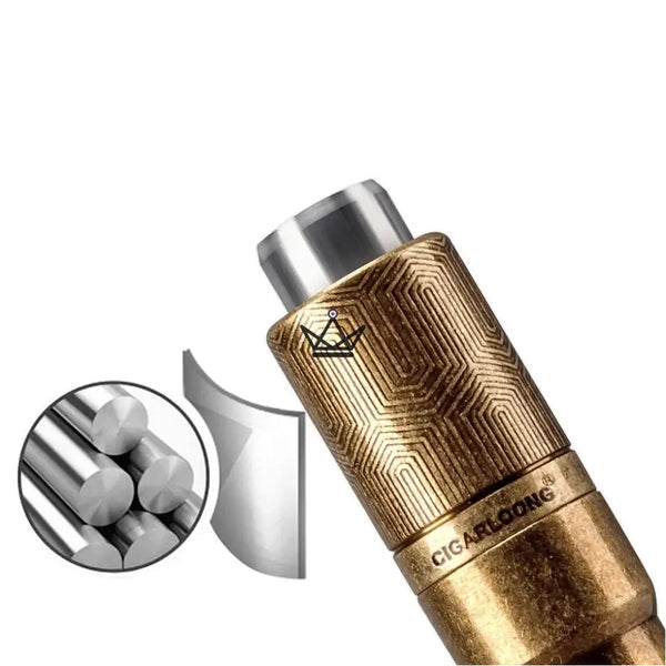 Double cigar punch with engraved retro design, 2 diameters — FILIGRANE – 6/14