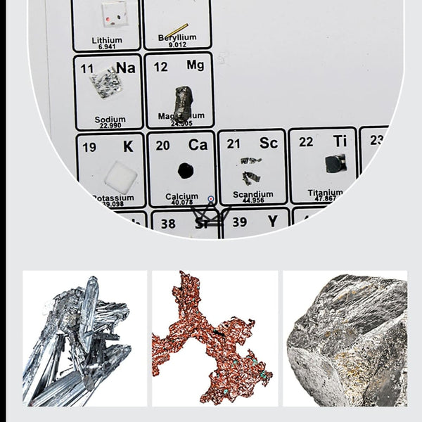 Tableau Périodique Décoratif avec Vrais Éléments : Mendeleïev - - cadre original - Cadeau, Noël, Anniversaire, Original - Atelier Atypique