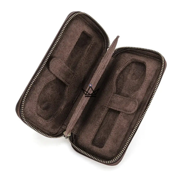 Customizable Travel Watch Case – Voyageur Keeper — Full Grain Leather, 4 Sizes: 2 to 8 Watches – 9/20