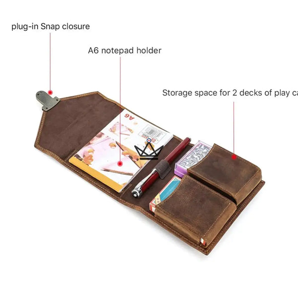 Customizable genuine leather playing card case — VOYAGEUR Cards – 7/9