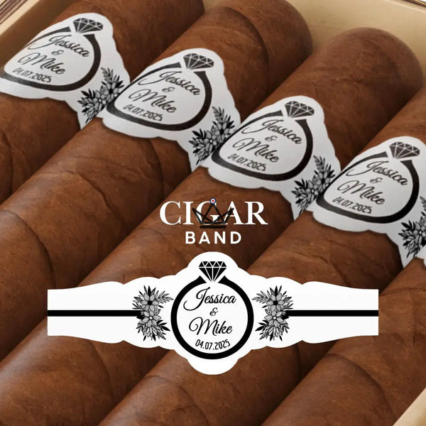 Customizable cigar bands for weddings, pack of 60 — WEDDING RING – 5/10