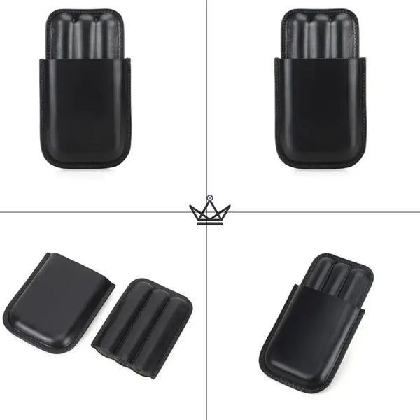 Etui 3 cigares en cuir personnalisable - Voyageur Élégance - - etui cigare personnalisable - Cadeau, Noël, Anniversaire, Original, Fête des pères, fête des mères - Atelier Atypique