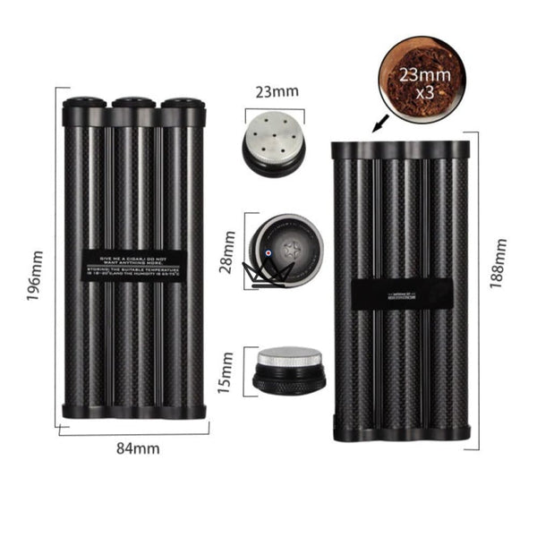 Étui à Cigares en Fibre de Carbone - CARBONITE - - etui cigare - Cadeau, Noël, Anniversaire, Original - Atelier Atypique