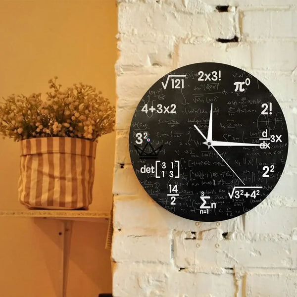 Blackboard math equations wall clock - THEOREMA