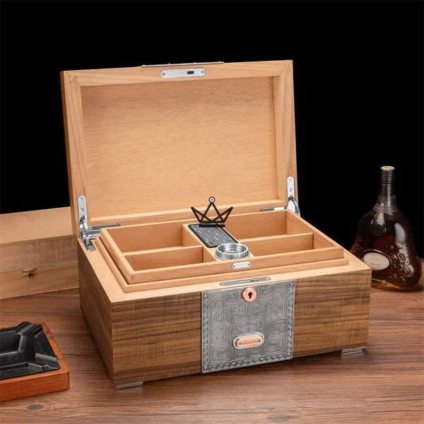 Cave à Cigare de Luxe - Héritage Empyrean - - cave a cigare - Cadeau, Noël, Anniversaire, Original, Fête des pères, fête des mères - Atelier Atypique