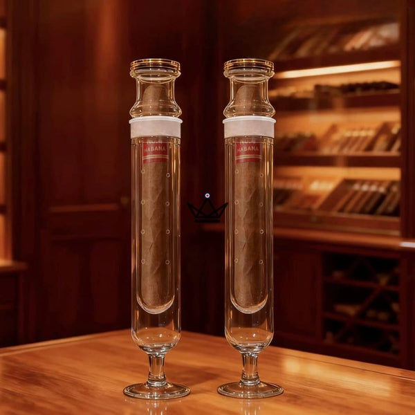 Infusio Flûtae — flute-shaped cigar infuser, integrated hygrometer