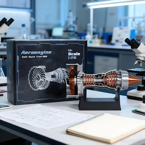 Cutaway turbofan aircraft engine model, 3D kit - AEROS