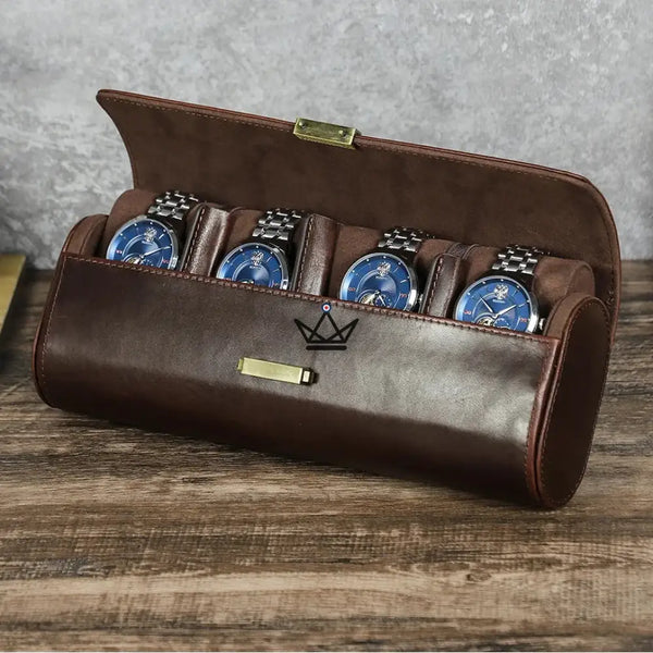 Customizable Leather Travel Watch Case for 1 to 4 Watches — Voyageur CAPSULE – 4/17