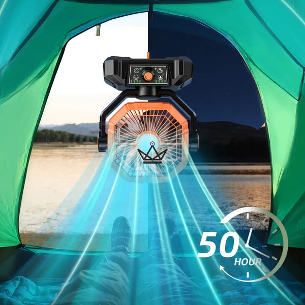 NOELY Portable Battery Fan — 20,000 mAh, LED & Power Bank – 10/17