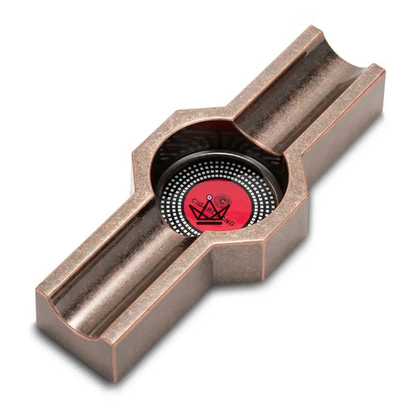 Solo King 2-Cigar Ashtray — 3 Vintage Finishes – 9/10