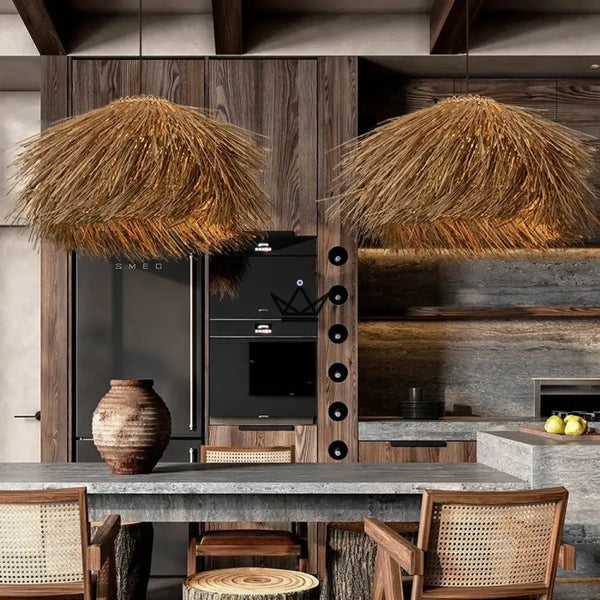 NIDO Pendant Light — Dried Rattan, Bohemian Dome – 2/9