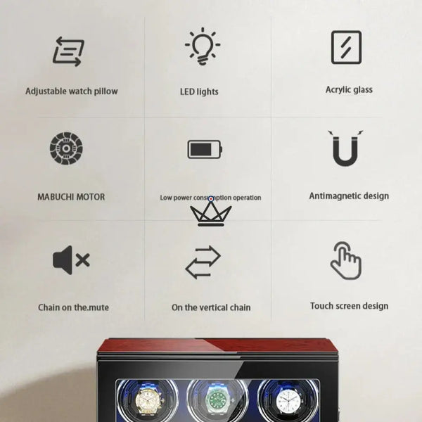 Remontoir de Montres Automatiques Prestige – Winder Lux - - Remontoirs - Cadeau, Noël, Anniversaire, Original, Fête des pères, fête des mères - Atelier Atypique