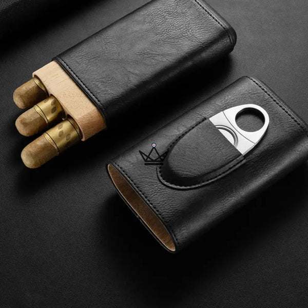 Etui à cigares et Coupe-Cigare - MIRLOS WOOD - - etui cigare - Cadeau, Noël, Anniversaire, Original, Fête des pères, fête des mères - Atelier Atypique