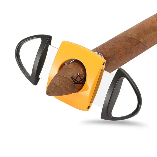 GOLDYR Lighter & Cigar Cutter Set — Blue Flame Torch + 64mm Cigar Cutter | Yellow or Black – 13/17