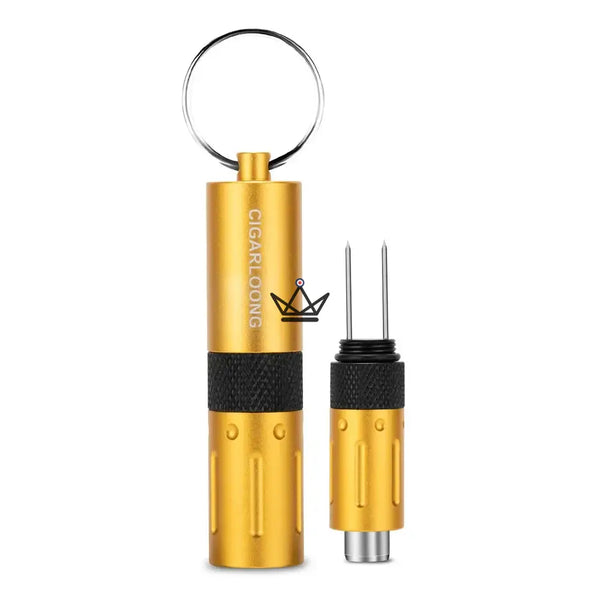 2-in-1 CAPONE Cigar Punch — Stainless Steel, 6 Colors | Gift Box, Imperial Gold