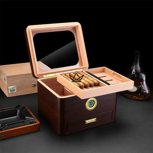 Cave à Cigares - Équinoxe - - cave a cigare - Cadeau, Noël, Anniversaire, Original, Fête des pères, fête des mères - Atelier Atypique