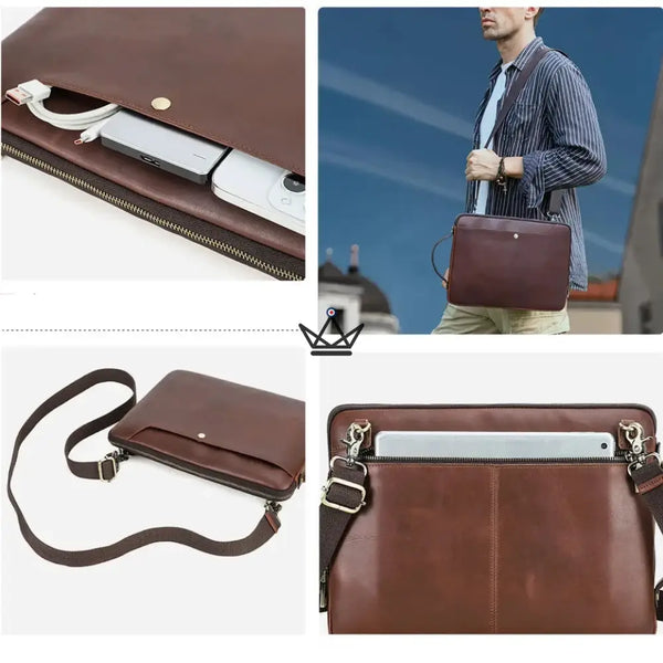 Customizable Leather MacBook Sleeve 13" to 14" - COURIER Traveler