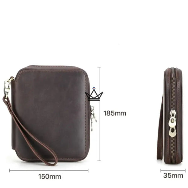 Customizable Travel Watch Case – Voyageur Keeper — Full Grain Leather, 4 Sizes: 2 to 8 Watches – 16/20