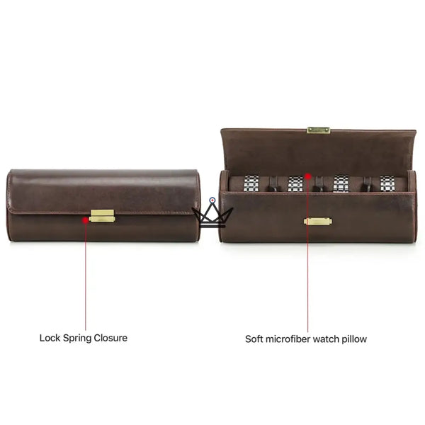 Customizable Leather Travel Watch Case for 1 to 4 Watches — Voyageur CAPSULE – 6/17