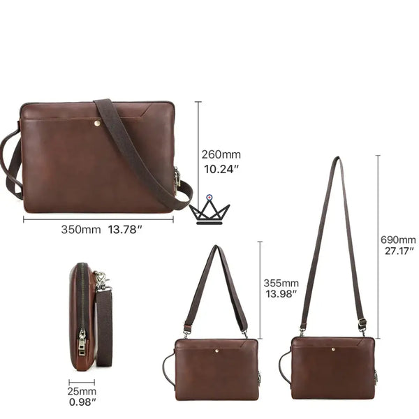Customizable Leather MacBook Sleeve 13" to 14" - COURIER Traveler