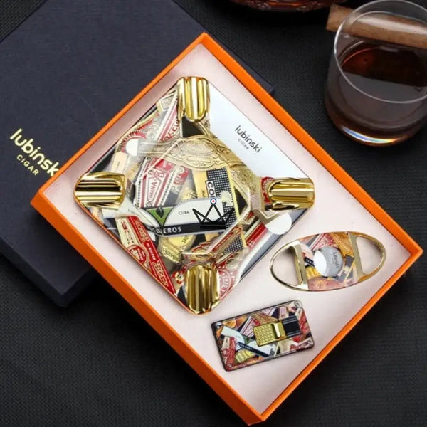 Pack Accessoires cigare de Luxe - Maestro Stars - - coffret cigare - Cadeau, Noël, Anniversaire, Original, Fête des pères, fête des mères - Atelier Atypique