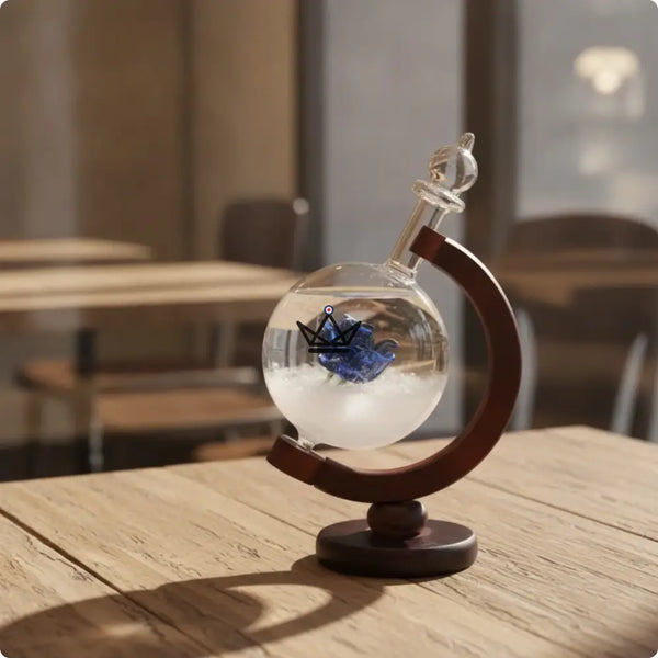 Storm glass globe crystal barometer - AURORE