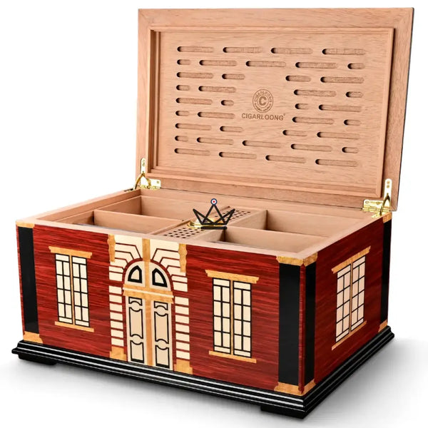 Cave à Cigares de luxe - Domus Aurum - - cave a cigare - Cadeau, Noël, Anniversaire, Original, Fête des pères, fête des mères - Atelier Atypique