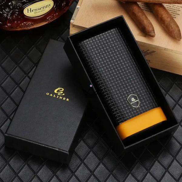 Etui de voyage cuir SUNY WOOD - 3 cigares - - Etui à cigare - Cadeau, Noël, Anniversaire, Original - Atelier Atypique