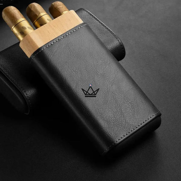 Etui à cigares et Coupe-Cigare - MIRLOS WOOD - - etui cigare - Cadeau, Noël, Anniversaire, Original, Fête des pères, fête des mères - Atelier Atypique