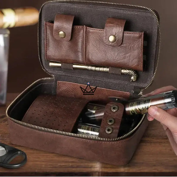 Travel cigar humidor and accessories — Magyars Crystal – 12/12