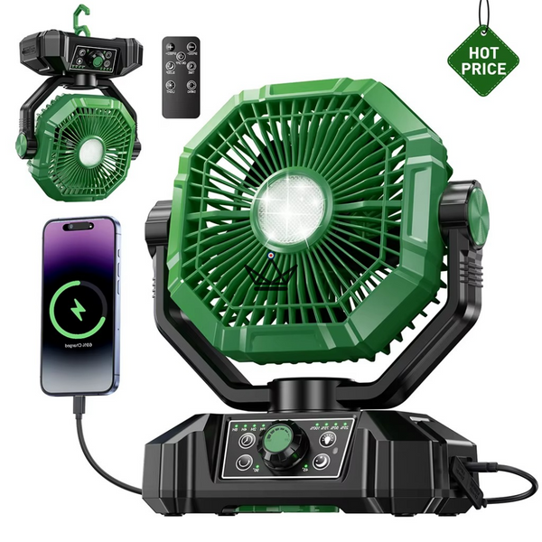 NOELY Portable Battery Fan — 20,000 mAh, LED & Power Bank – 17/17