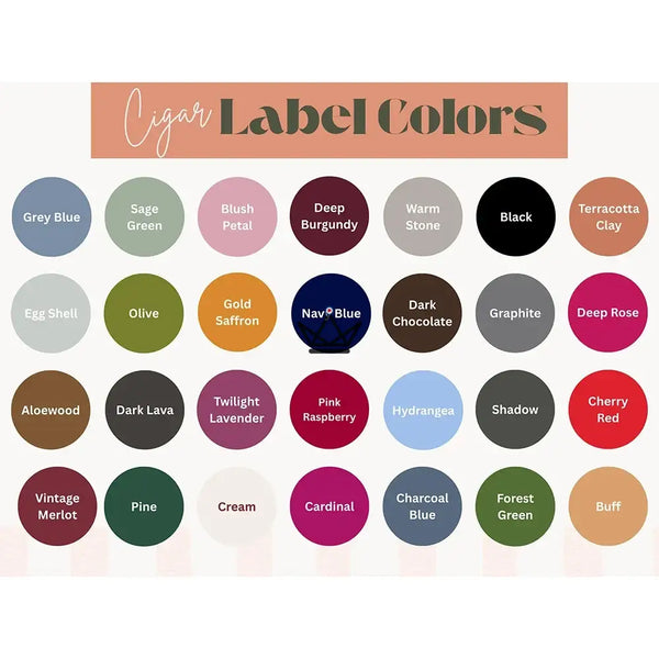 Customizable groomsmen cigar bands, 28 colors — GROOMSMAN – 2/9