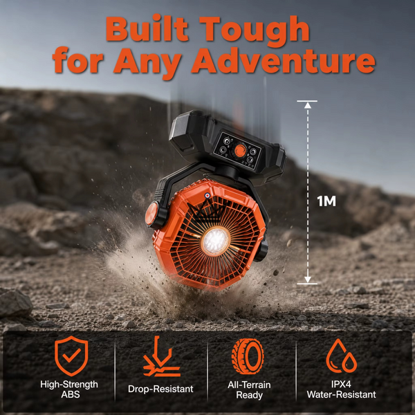 NOELY Portable Battery Fan — 20,000 mAh, LED & Power Bank – 5/17