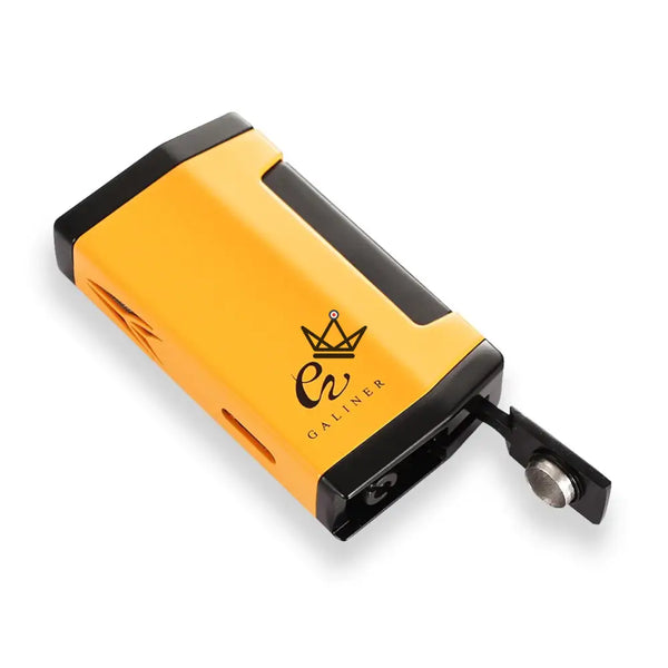 GOLDYR Lighter & Cigar Cutter Set — Blue Flame Torch + 64mm Cigar Cutter | Yellow or Black – 12/17