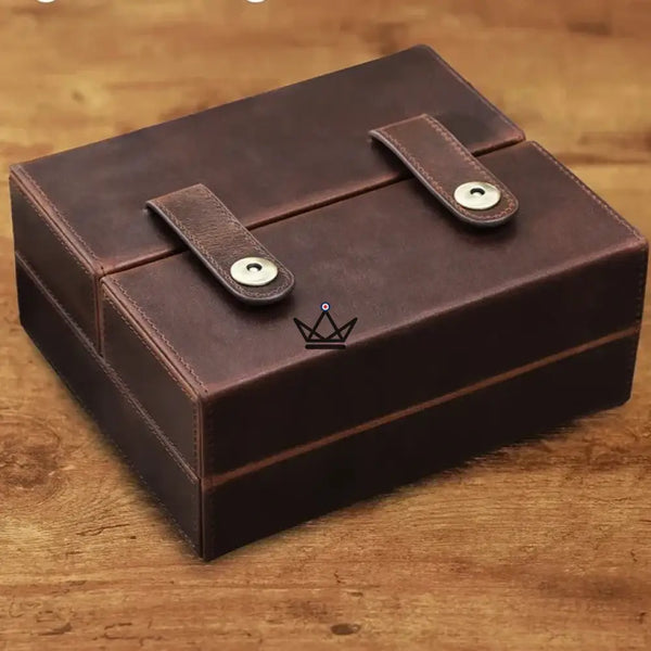 Cave à Cigares en Cuir personnalisable - Voyageur King - - etui cigare personnalisable - Cadeau, Noël, Anniversaire, Original, Fête des pères, fête des mères - Atelier Atypique