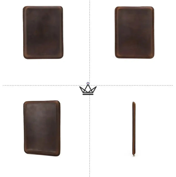 Customizable leather Macbook sleeve 13"-14" - Voyageur SKIN