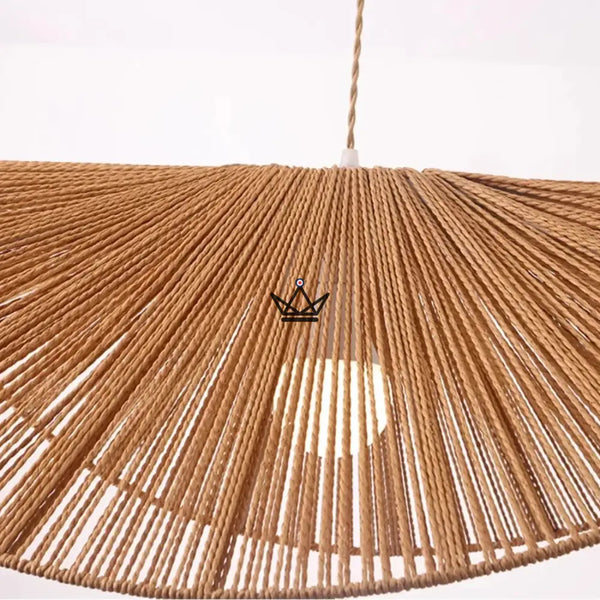 FOLIA Pendant Lamp — Hand-Woven Rattan, Leaf Shape – 10/12