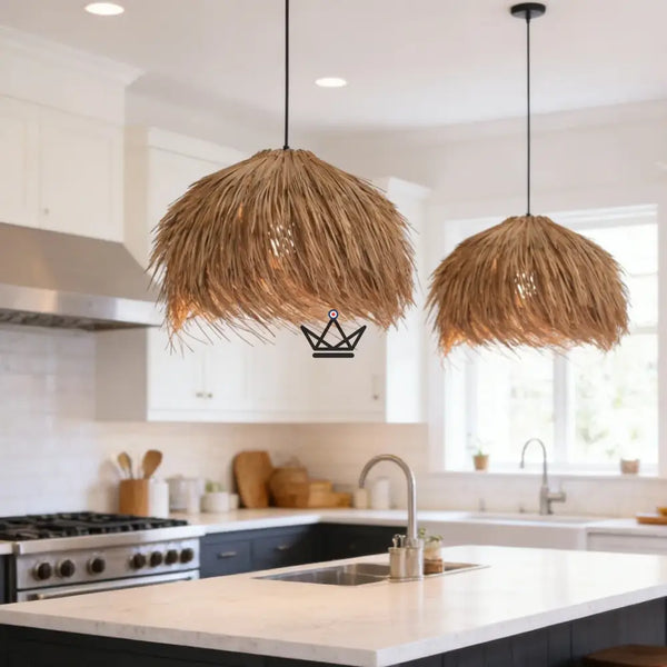 NIDO Pendant Light — Dried Rattan, Bohemian Dome – 3/9