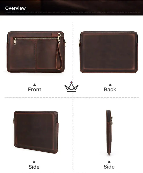Customizable leather sleeve for MacBook AIR & PRO - Voyageur Centurion