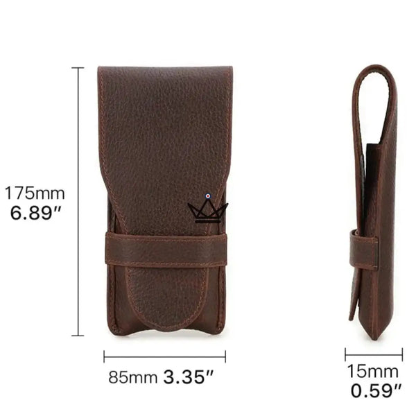 Etui 3 Cigares en cuir personnalisable - Voyageur Pocket - - etui cigare personnalisable - Cadeau, Noël, Anniversaire, Original, Fête des pères, fête des mères - Atelier Atypique