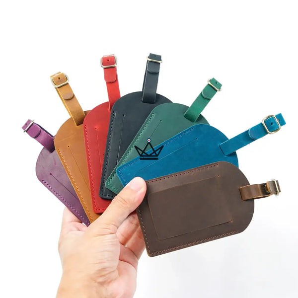 Customizable Leather Luggage Tag – Traveler Tag