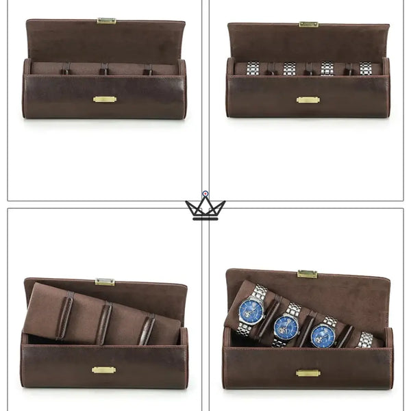 Customizable Leather Travel Watch Case for 1 to 4 Watches — Voyageur CAPSULE – 12/17