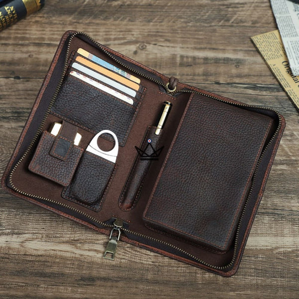 Étui à Cigares en Cuir Personnalisable - Voyageur Tempo - - etui cigare personnalisable - Cadeau, Noël, Anniversaire, Original - Atelier Atypique