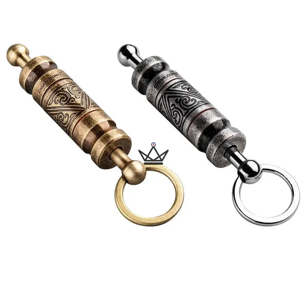 Chiseled keychain punch cigar cutter with interchangeable heads — TALISMAN – 8/10