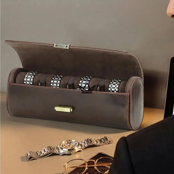 Customizable Leather Travel Watch Case for 1 to 4 Watches — Voyageur CAPSULE – 5/17